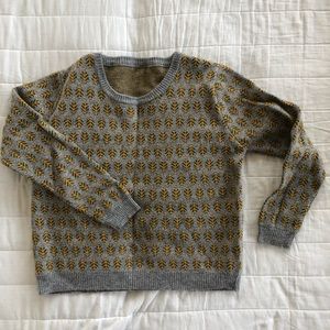 Korean Fashion Oversized Sweater with leaves print